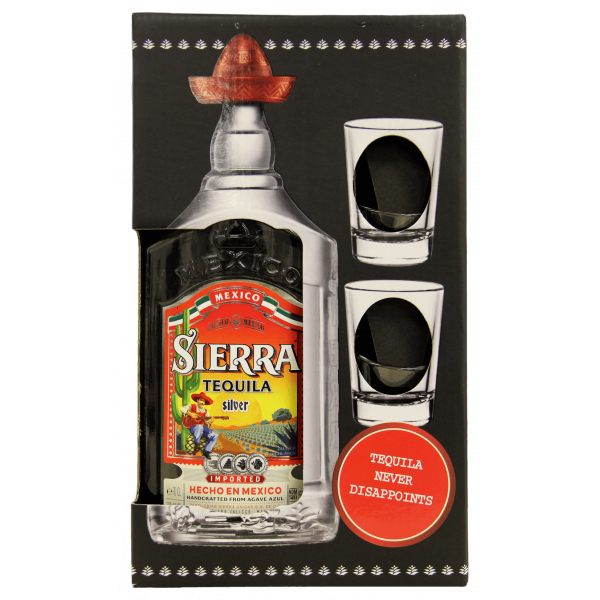 Текила Sierra Silver 0.7л + 2 рюмки