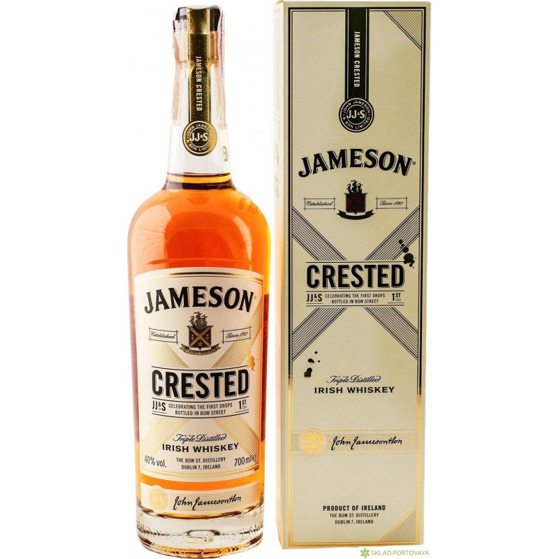 Джеймсон 0.7. Джемисон крестед виски. Jameson Crested Irish Whiskey 0.7 l. Джемисон крестед виски 1 литр. Jameson виски 0.7 ALCOLUXE.