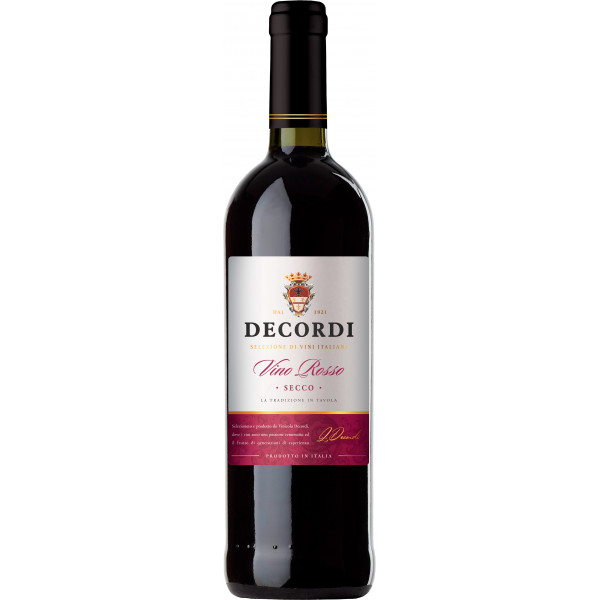 Вино Decordi Rosso Secco красное сухое 0.75л 10.5%