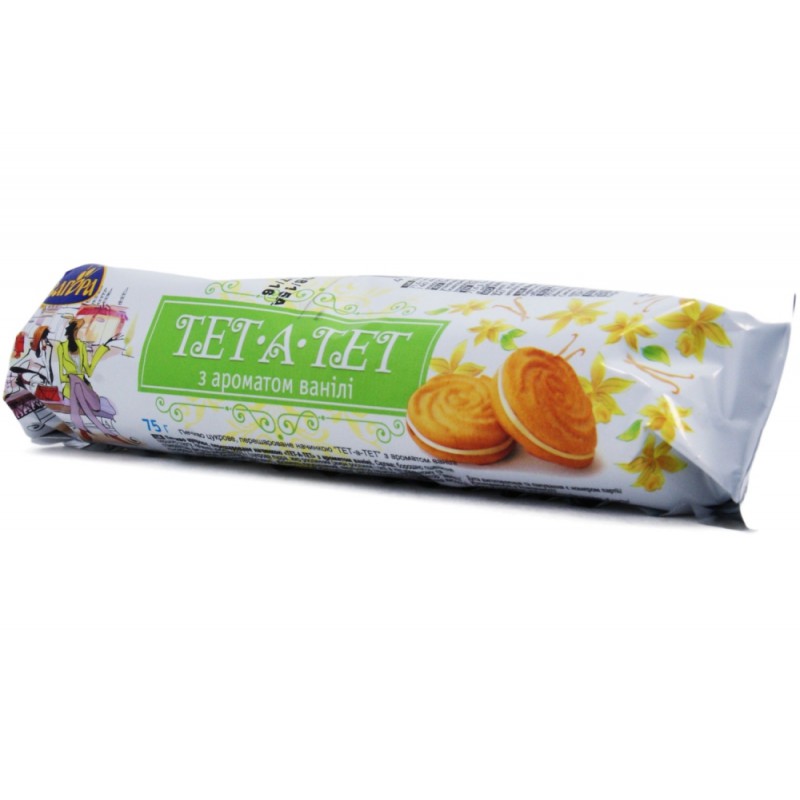 Печиво Тет-а-тет Ваніль 75г Печиво Тет-а-тет Ваніль 75г