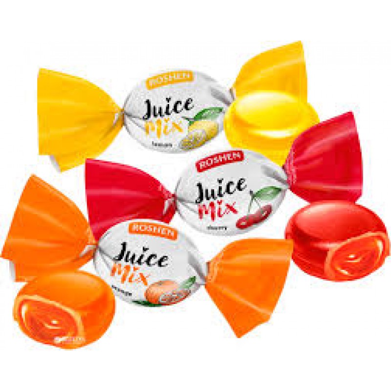 Цукерки Roshen Джус-мікс 1кг Цукерки Roshen Джус-мікс 1кг