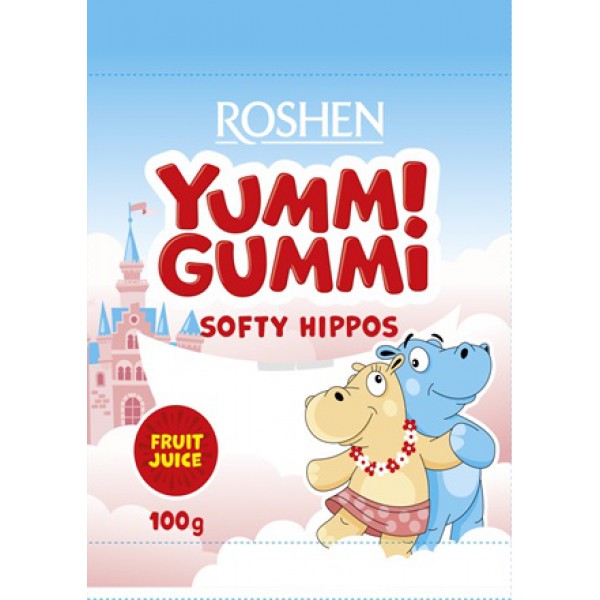 Конфеты Roshen Yummi Gummi Softy Hippos 100г