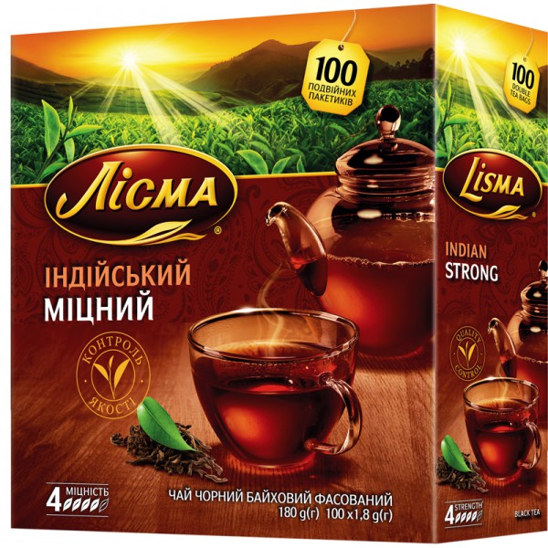 Чай "Лисма" Индийский Крепкий 100/2 г
