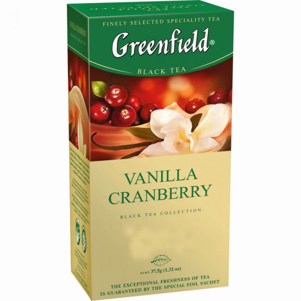 Чай "Greenfield" Vanilla Cranberry Ваниль-Клюква 25/2г