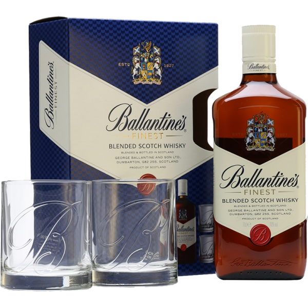 Виски Ballantine's 0.7л + 2 бокала